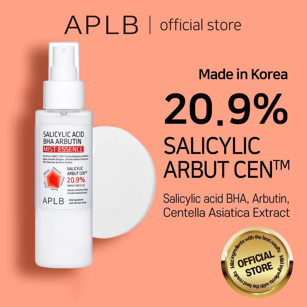 APLB Salicylic Acid BHA Arbutin Mist Essence 韩国APLB水杨酸BHA熊果苷喷雾精华 105mL