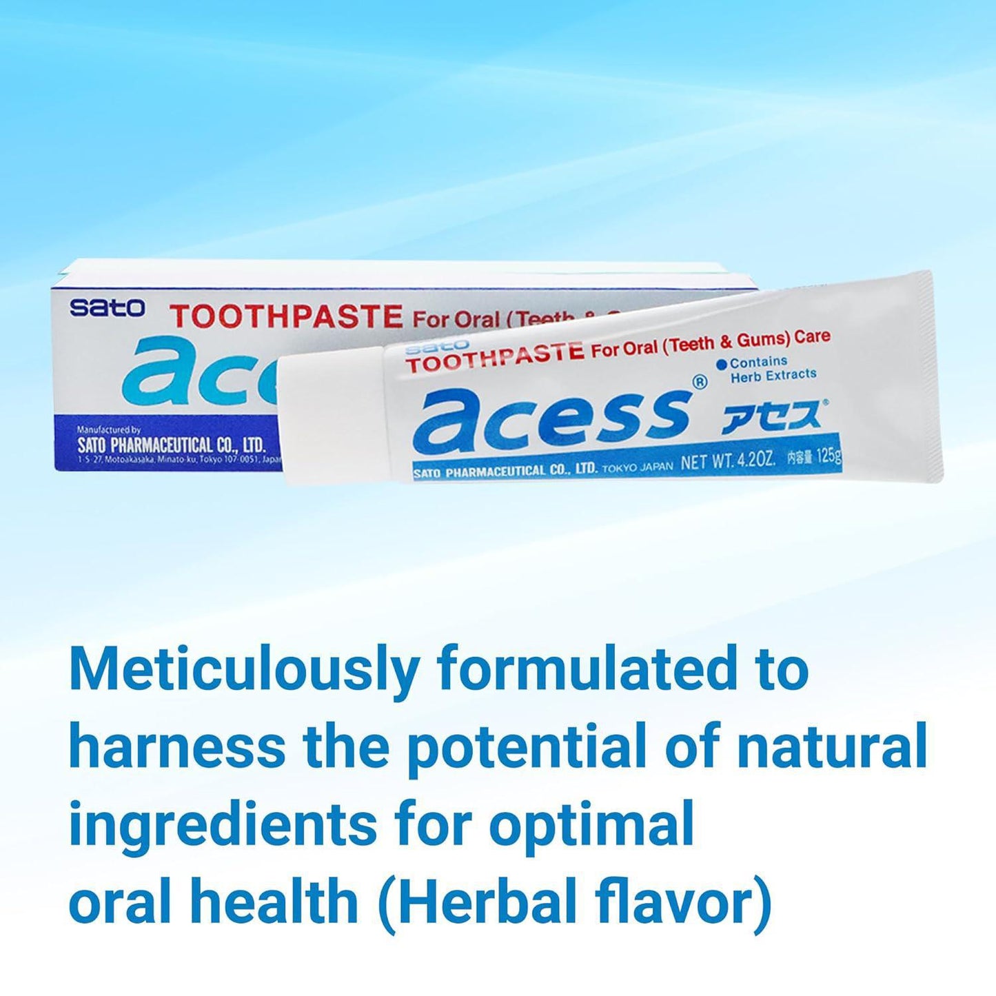 Sato Pharmaceutical Access Toothpaste 佐藤制药缓解牙周炎牙龈敏感牙膏竹盐