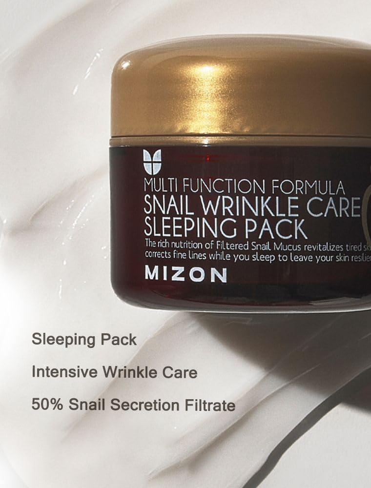 MIZON Snail Wrinkle Care Sleeping Pack 谜之芬蜗牛抗皱睡眠面膜 80mL