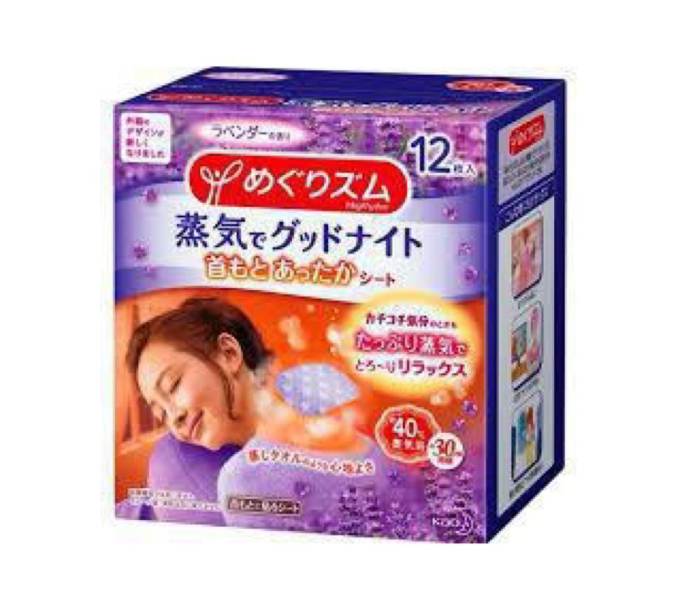 KAO MegRhythm Good-Night w/Steam Lavender Fragrance 12pk 花王蒸汽肩贴(薰衣草)
