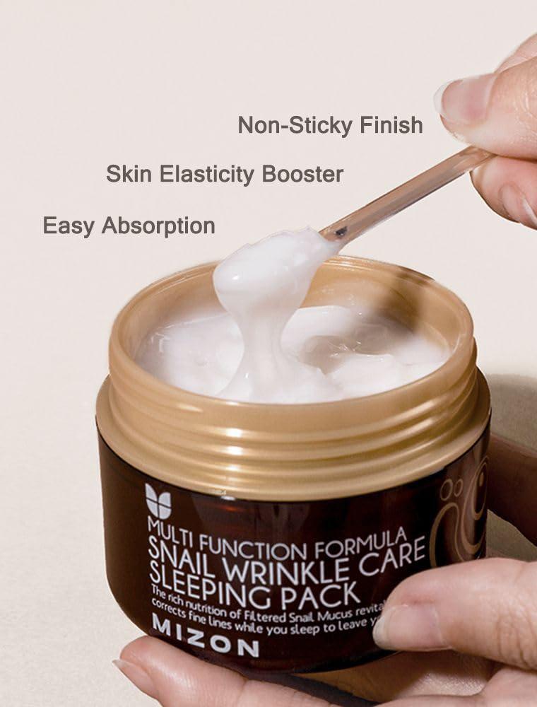MIZON Snail Wrinkle Care Sleeping Pack 谜之芬蜗牛抗皱睡眠面膜 80mL