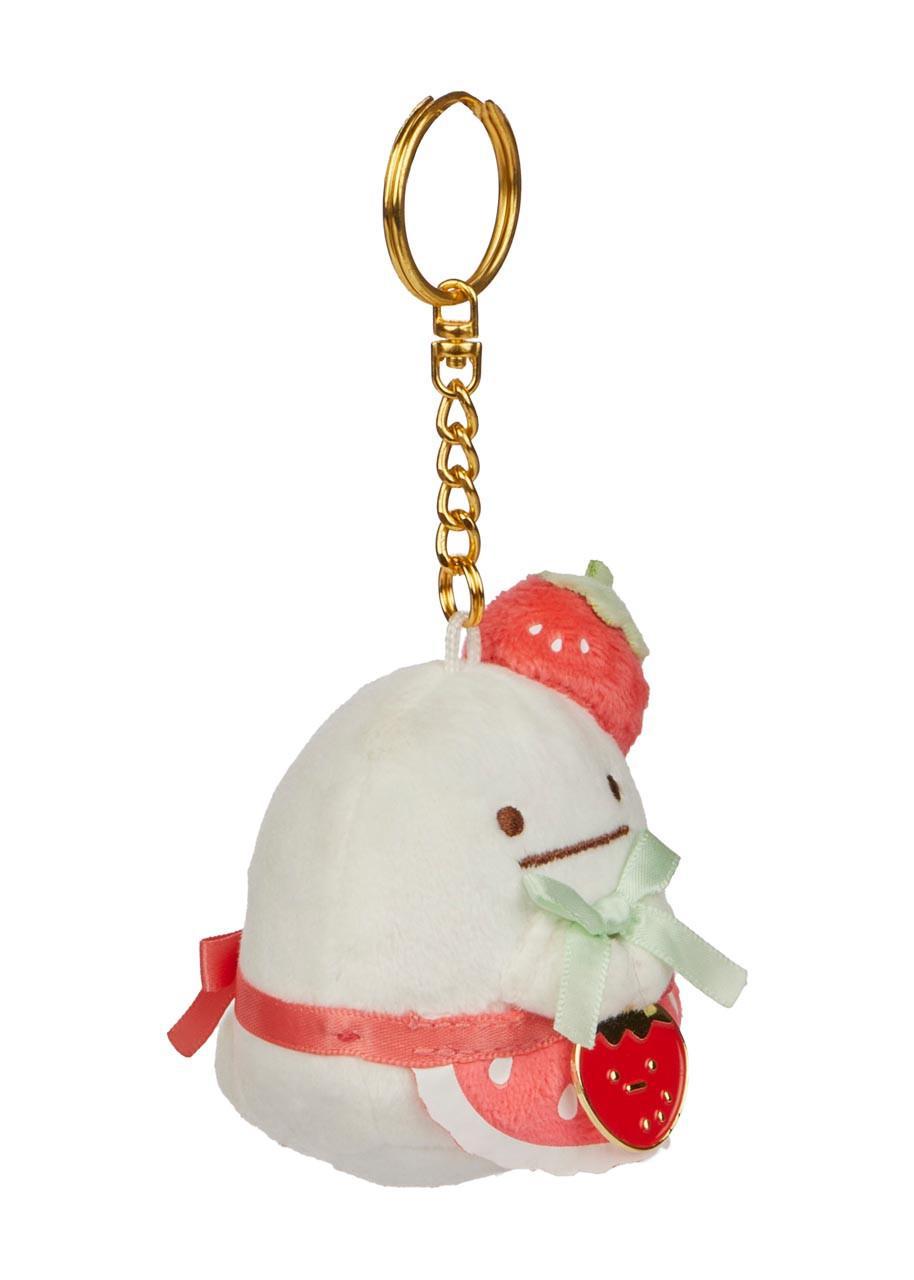 San-X Sumikkogurashi Obake San-X Original Strawberry Series Keychain 日本角落生物可爱钥匙扣挂件 1个