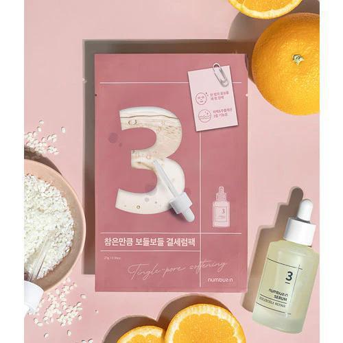 Numbuzin No.3 Tingle-pore Softening Sheet mask 修复瑕疵保湿收缩毛孔面膜 33g