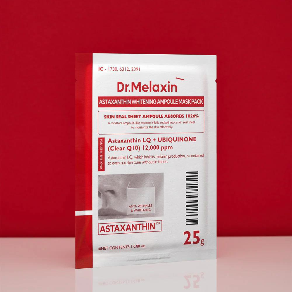 Dr.Melaxin Astaxanthin Whitening Ampoule Mask 虾青素美白面膜 5ea