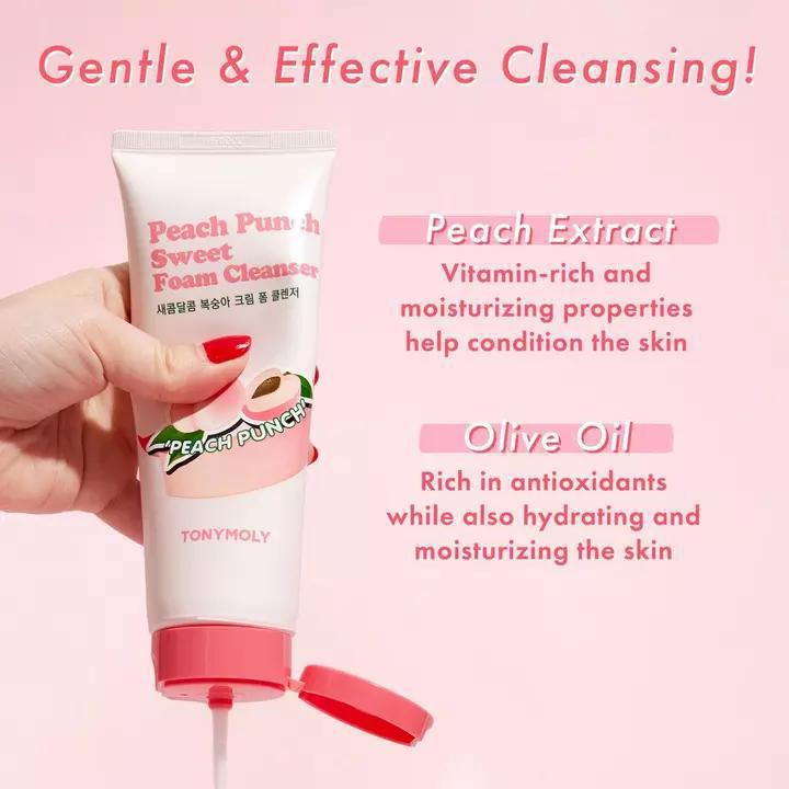 TONYMOLY Peach Punch Sweet Foam Cleanser 魔法森林蜜桃味泡沫洁面乳 150mL