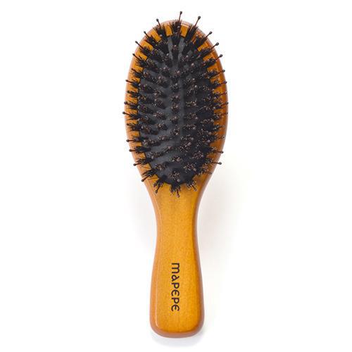 Mapepe Mini Mix Brush (Shiny) 按摩头皮猪鬃毛顺发椭圆梳子(小号)