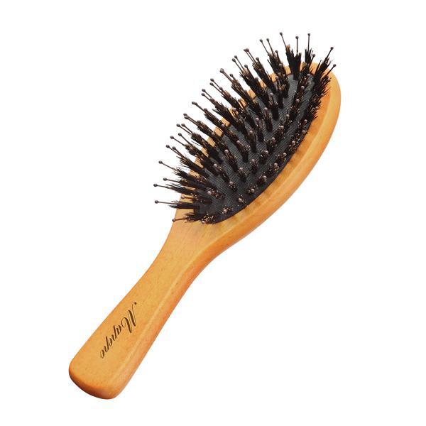 Mapepe Mini Mix Brush (Shiny) 按摩头皮猪鬃毛顺发椭圆梳子(小号)