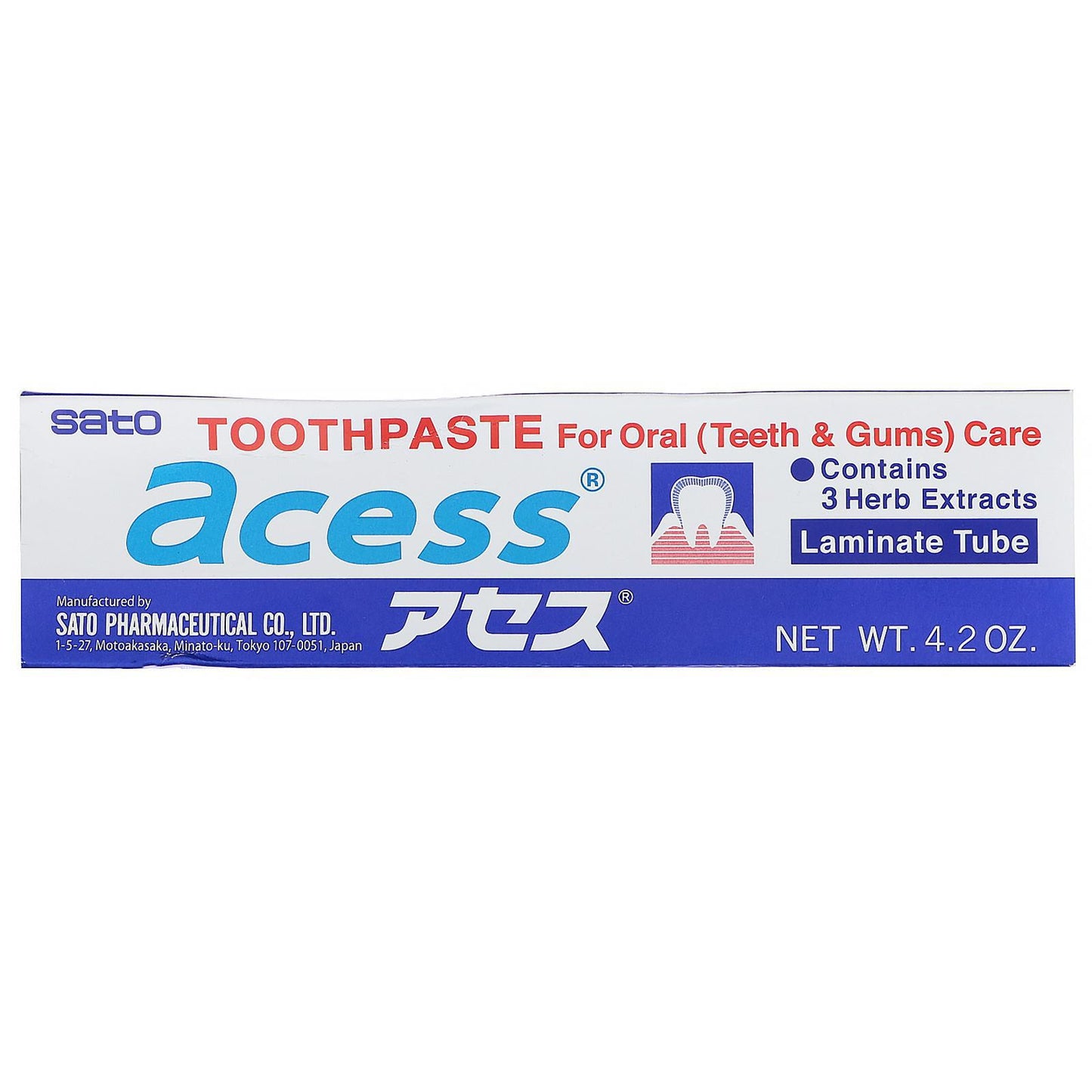 Sato Pharmaceutical Access Toothpaste 佐藤制药缓解牙周炎牙龈敏感牙膏竹盐