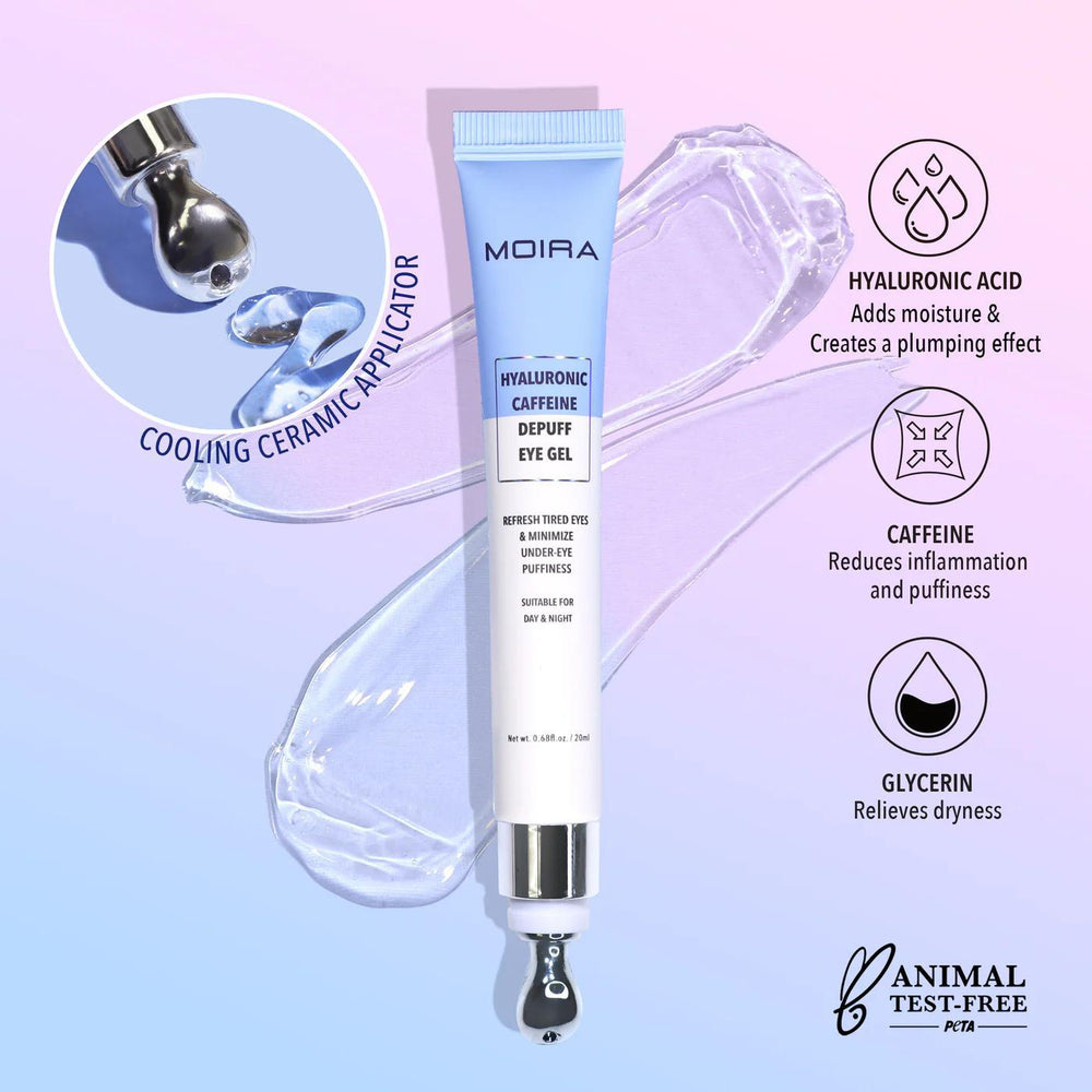 MOIRA Cosmetics Hyaluronic Caffeine Depuff Eye Gel 透明质酸咖啡因去浮肿眼部凝胶眼霜 20g