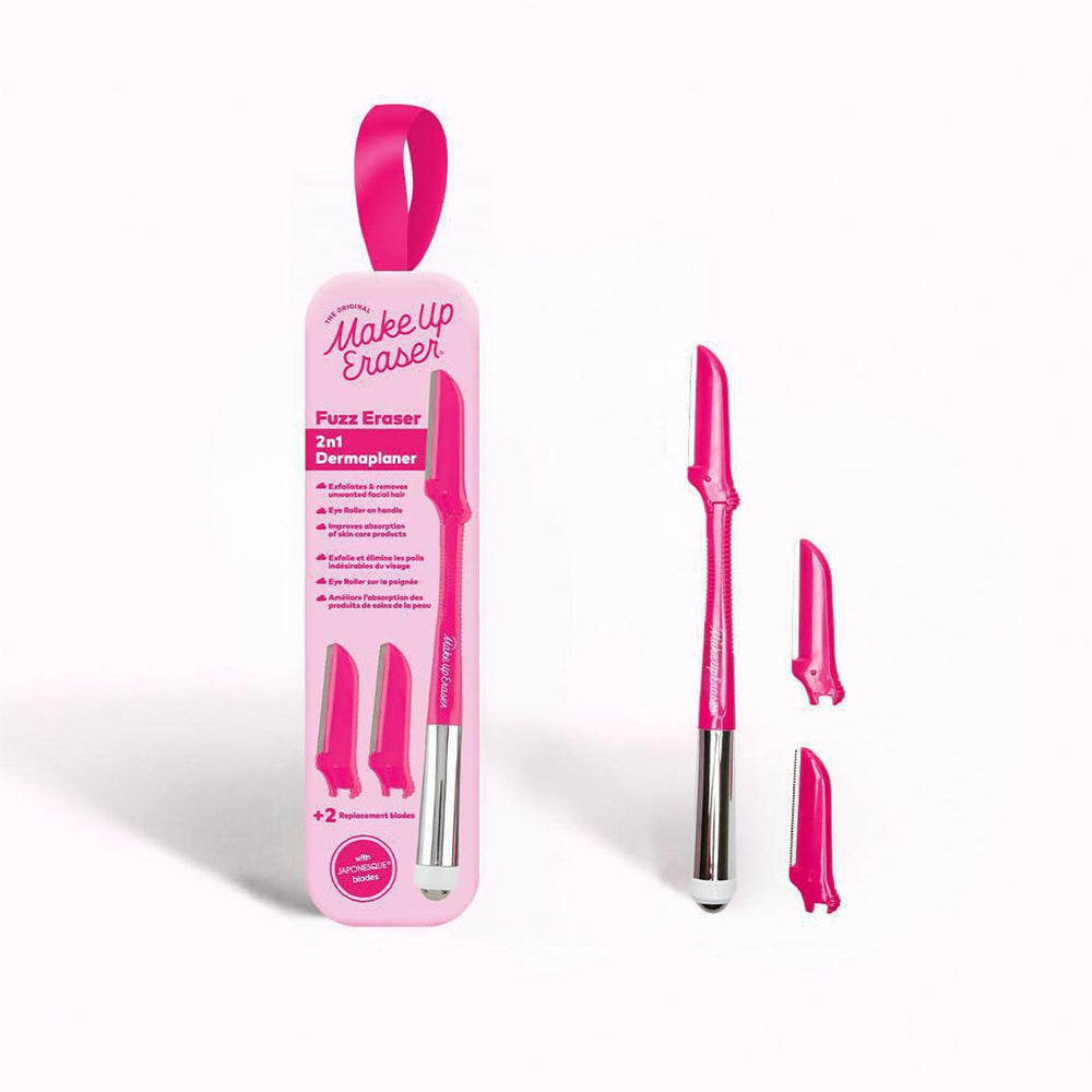 MakeUp Eraser Fuzz Eraser Dermaplaner 玫卡瑞丝二合一面部剃须刀和冷却眼部滚轮
