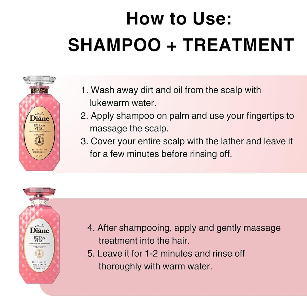 
                      
                        Moist Diane Perfect Beauty Extra Vital 黛丝恩致美系列头皮养护洗发护发 450mL
                      
                    