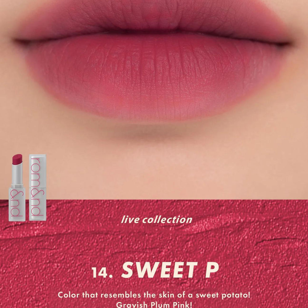 
                      
                        Rom&nd Zero Matte Lipstick 柔魅得雾面哑光丝绒口红
                      
                    