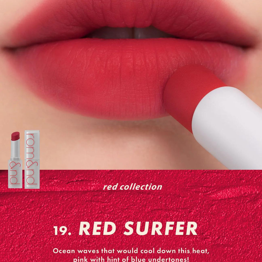 
                      
                        Rom&nd Zero Matte Lipstick 柔魅得雾面哑光丝绒口红
                      
                    