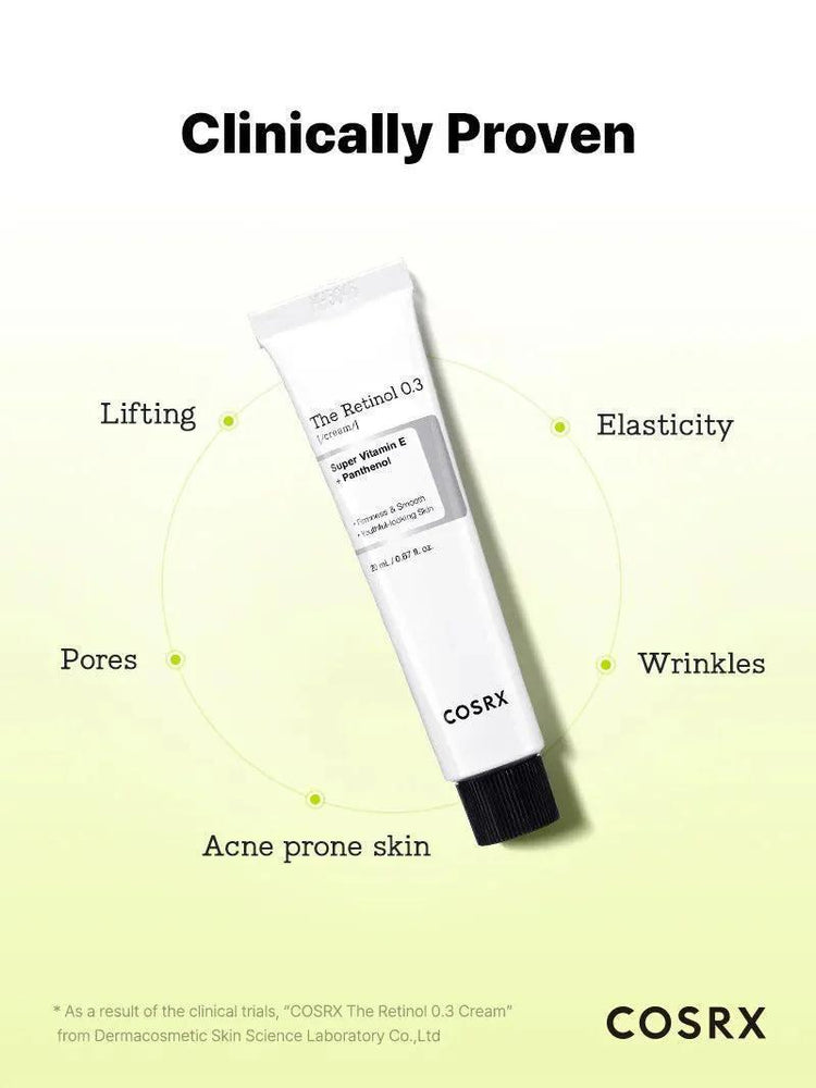 
                      
                        COSRX The Retinol 0.3 Cream 珂丝艾丝视黄醇0.3面霜 20mL
                      
                    