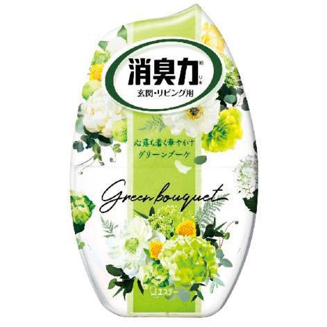 S.T.Corporation Shoshu-Riki Entrance & Living Room Green Bouquet 鸡仔牌消臭力入口和客厅除臭剂绿色花束香 400mL