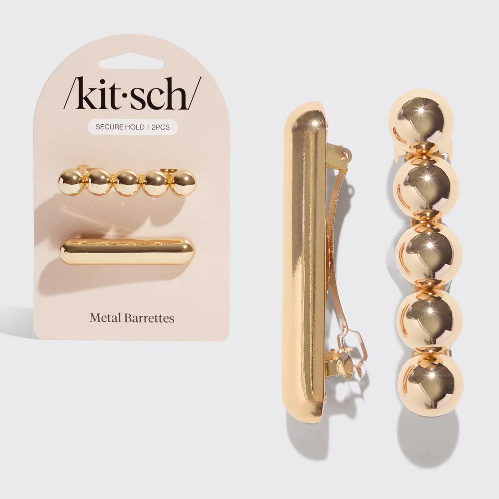 Kitsch Gold Metal Barrettes 金色金属发夹