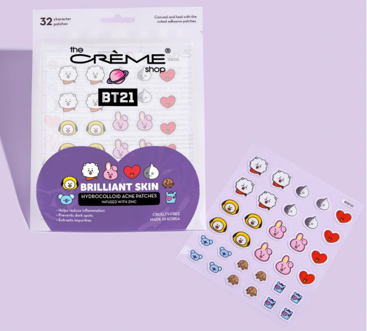 
                      
                        The Creme Shop BT21 Brilliant Skin Hydrocolloid Acne Patches 宇宙明星水胶体痤疮贴片祛痘贴
                      
                    