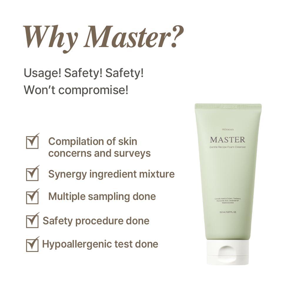 
                      
                        Mixsoon Master Gentle Recipe Foam Cleanser 韩国温和去角质泡沫洁面乳 150mL
                      
                    