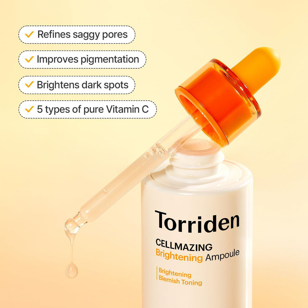 
                      
                        Torriden Cellmazing Vita C Brightening Ampoule 桃瑞丹维他命亮白紧致毛孔精华液 30mL
                      
                    