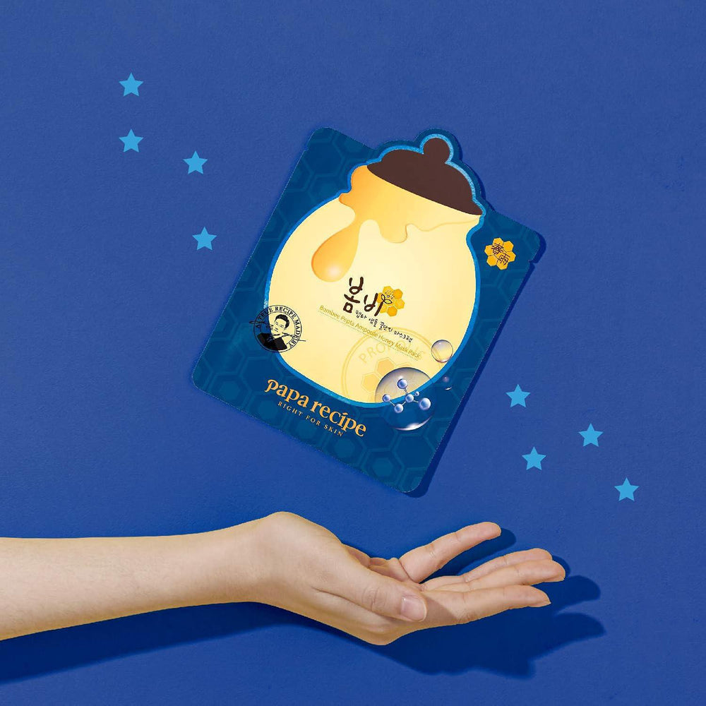 
                      
                        Papa Recipe Bombee Sheet Mask Blue 春雨保湿蜂蜜面膜
                      
                    