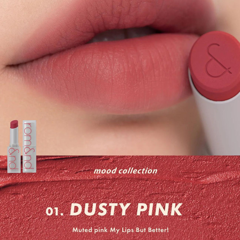 
                      
                        Rom&nd Zero Matte Lipstick 柔魅得雾面哑光丝绒口红
                      
                    