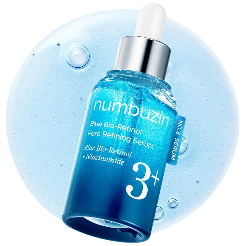 Numbuzin No.3 Retinol Serum Blue Bio-Retinol Pore Refining Serum 韩国Numbuzin3号蓝色生物视黄醇毛孔细致精华液 30mL