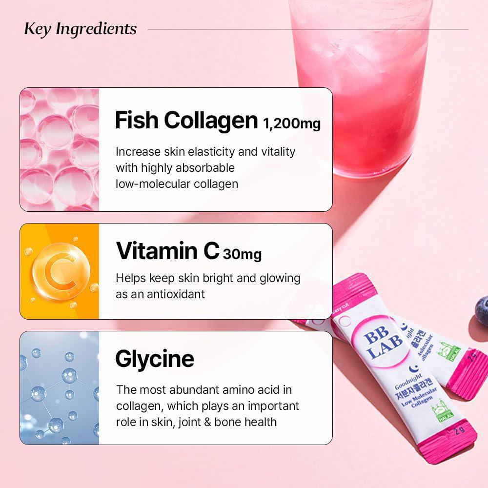 
                      
                        BB LAB Goodnight Low Molecular Collagen 晚安低分子胶原蛋白粉补充剂 60g
                      
                    