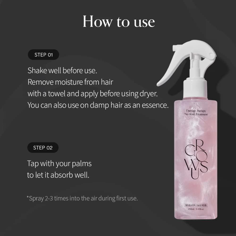 
                      
                        Growus Damage Therapy No-Wash Treatment 韩国Growus免洗护发喷雾 250mL
                      
                    