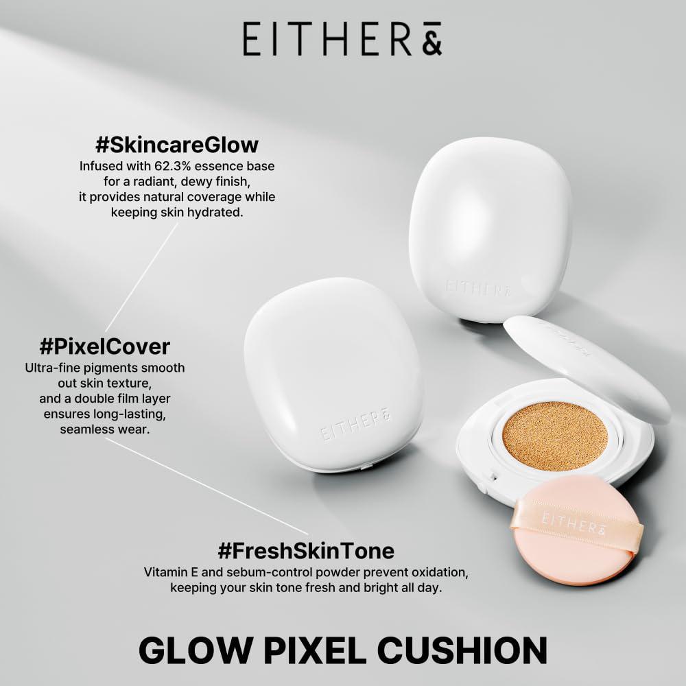 
                      
                        EITHER& Pebble Glow Cushion 韩国EITHER&水光保湿遮瑕气垫粉底 12g
                      
                    
