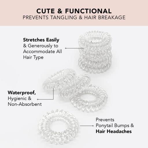 
                      
                        Kitsch Spiral Hair Ties 4 Pack - Clear 螺旋线圈发带4件装-透明款
                      
                    