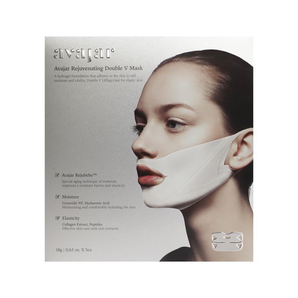 AVAJAR Rejuvenating Double V Mask 5 Sheets 水凝胶抗衰老紧致V型面膜
