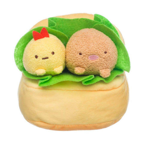 San-X Sumikko Gurashi Original Tonkatsu and Ebi Sandwich Plush 角落生物原创炸猪排和炸虾尾三明治毛绒玩具