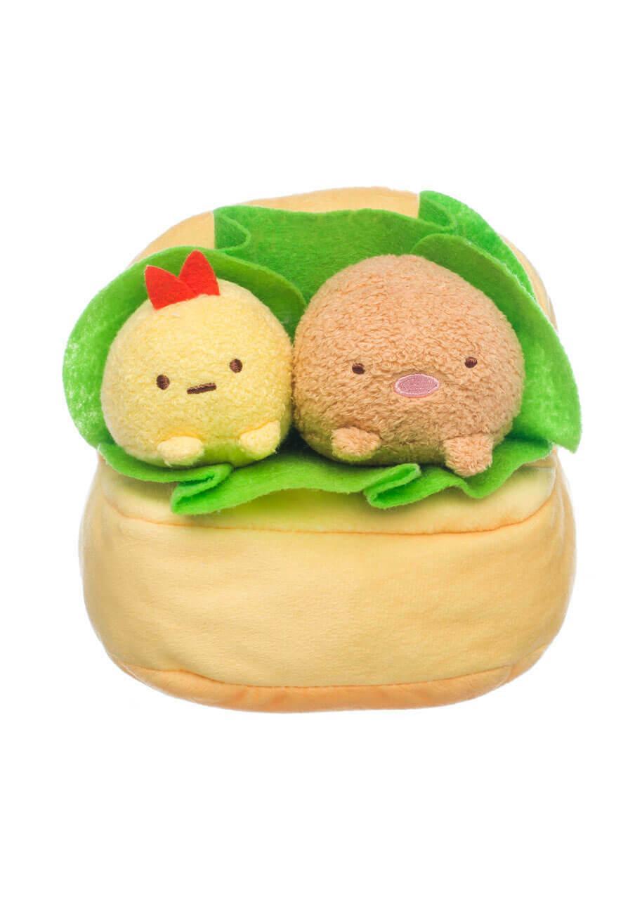 San-X Sumikko Gurashi Original Tonkatsu and Ebi Sandwich Plush 角落生物原创炸猪排和炸虾尾三明治毛绒玩具