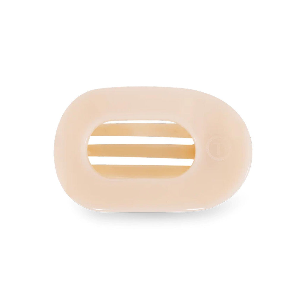 TELETIES Round Flat Hair Clip Almond Beige 杏仁米色扁平圆形发夹