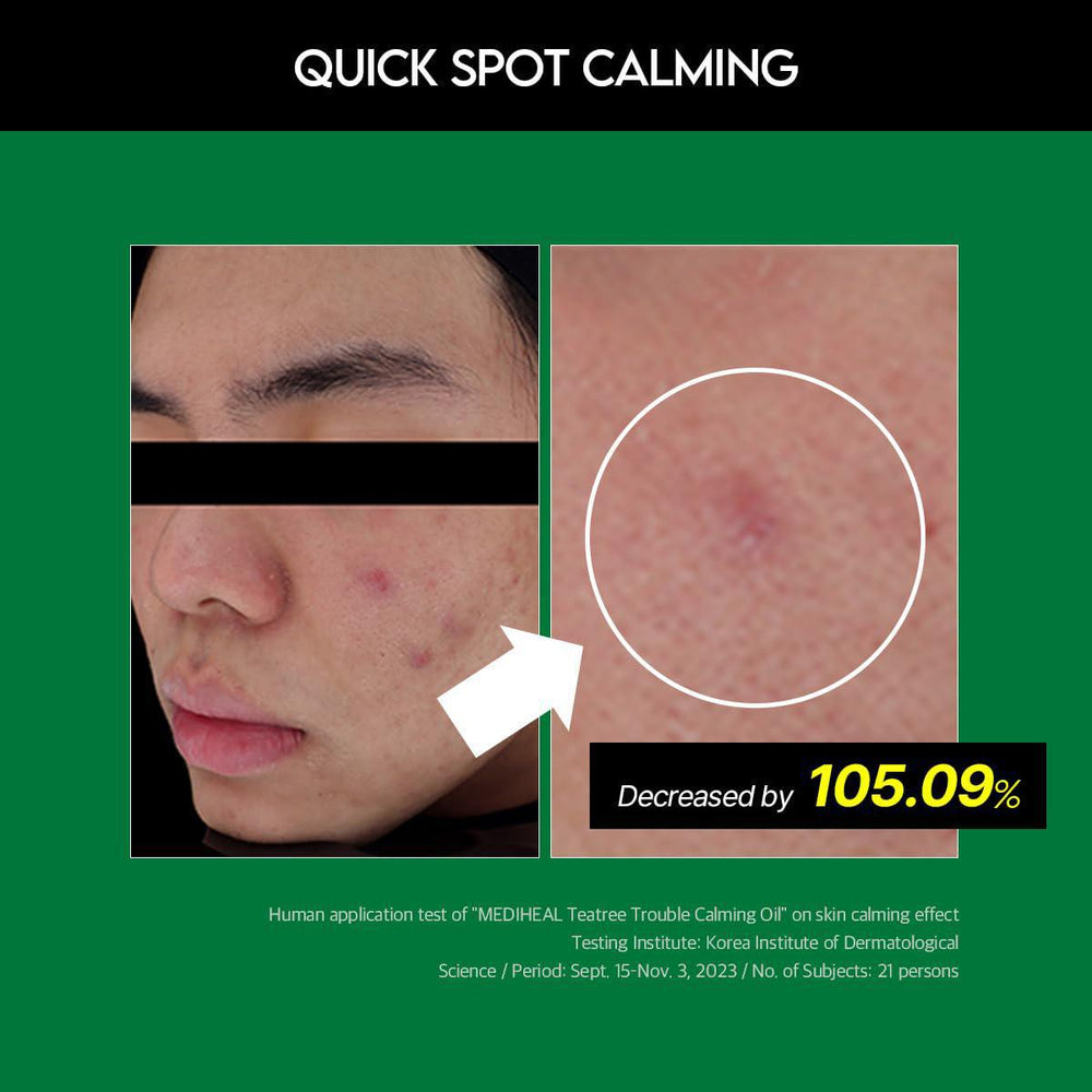 
                      
                        Mediheal Teatree Trouble Calming Oil 美迪惠尔茶树舒缓抗痘精华 10mL
                      
                    