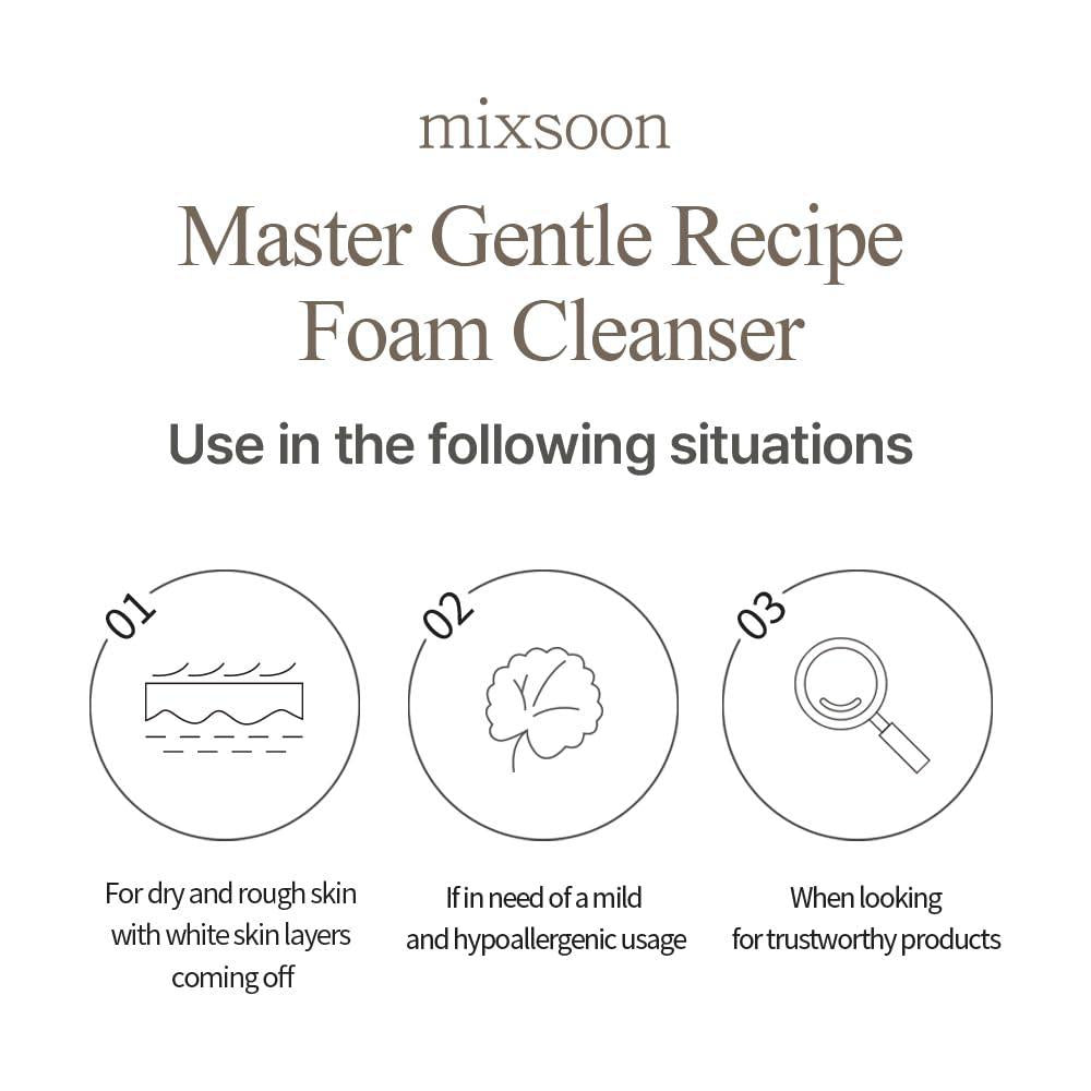 
                      
                        Mixsoon Master Gentle Recipe Foam Cleanser 韩国温和去角质泡沫洁面乳 150mL
                      
                    