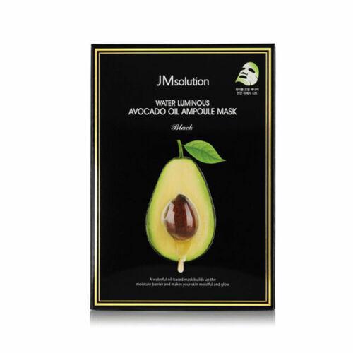 JM SOLUTION Water Avocado Oil Ampoule Mask Black 10pcs  JM SOLUTION牛油果精华面膜 10片