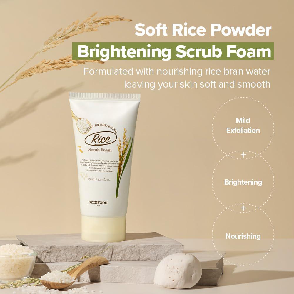 
                      
                        Skinfood Rice Daily Brightening Scrub Foam 大米日常磨砂泡沫洁面乳 150mL
                      
                    