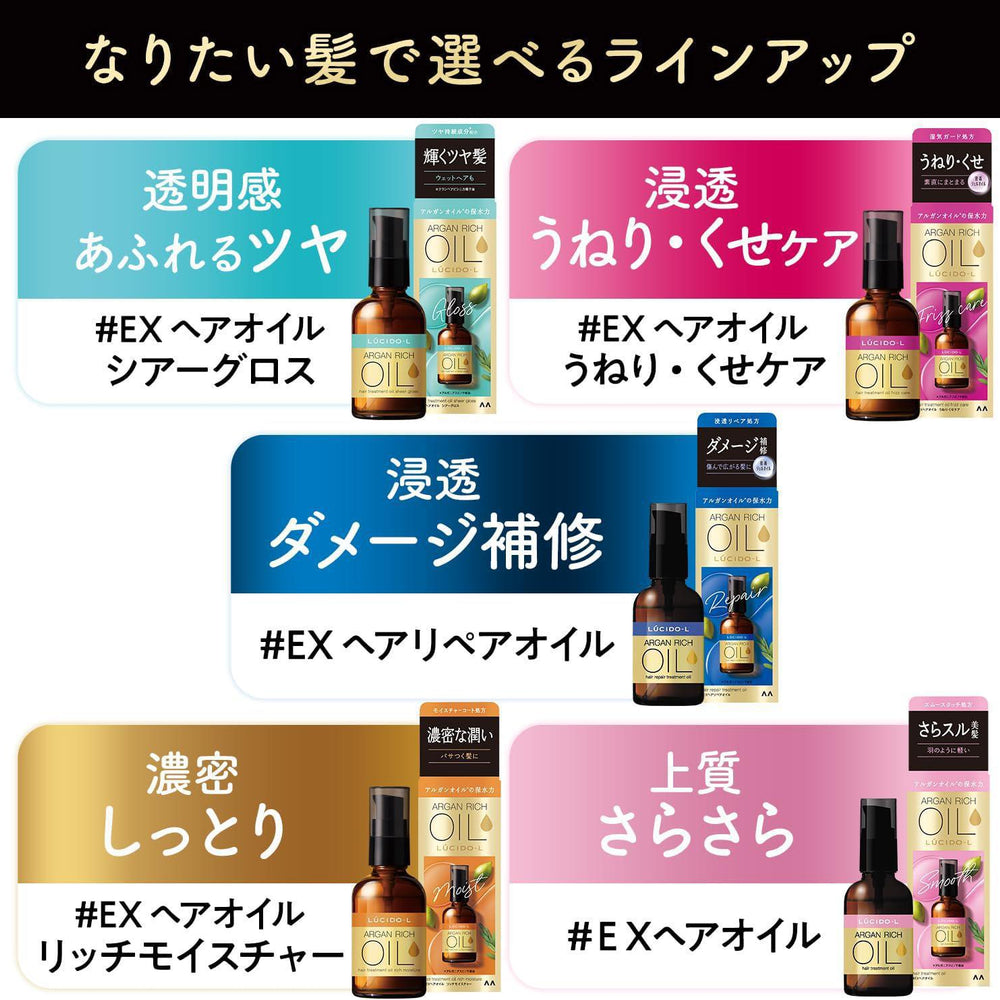 
                      
                        Mandom Lucido-L Oil Treatment # Ex Hair Oil Rich Moisture 漫丹俪诗朵滋润保湿强效护发精华 60mL
                      
                    