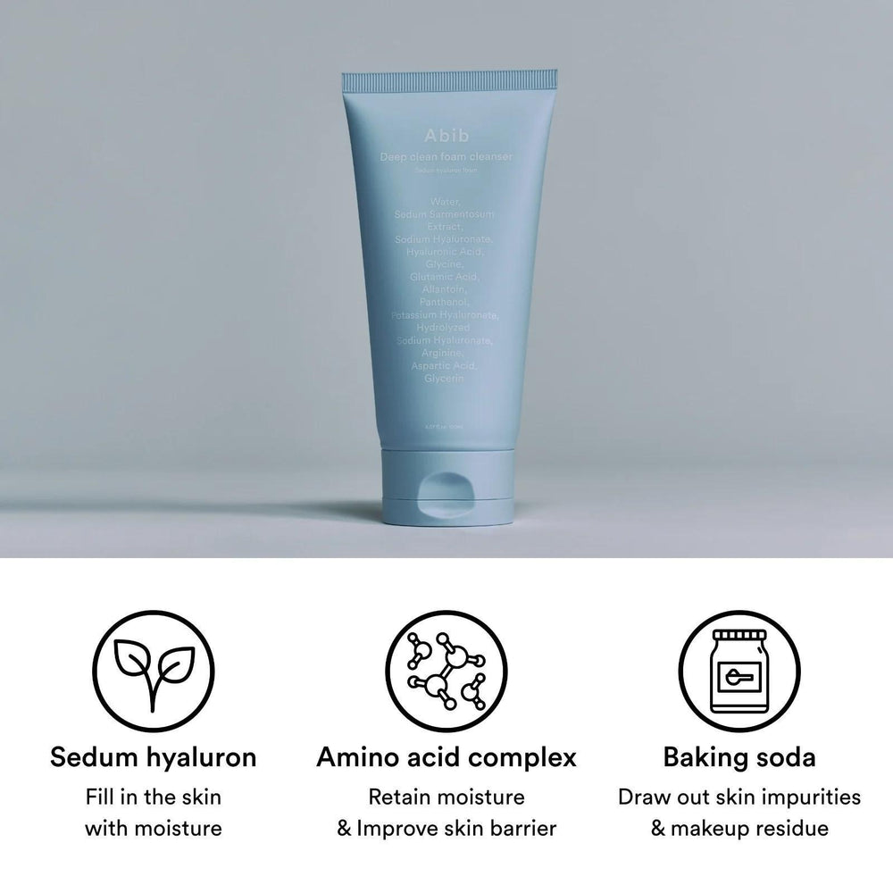 
                      
                        Abib Sedum Hyaluron Foam Deep Clean Foam Cleanser 阿彼芙透明质酸深层清洁泡沫洁面乳 150mL
                      
                    