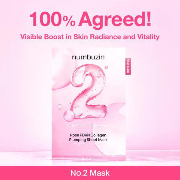 
                      
                        Numbuzin No.2 Overnight Rose PDRN Overnight Collagen Mask 韩国Numbuzin数字2号玫瑰PDRN胶原蛋白保湿面膜 4pcs
                      
                    