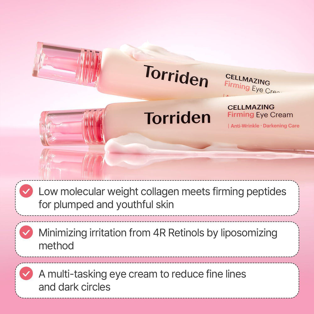 
                      
                        Torriden Cellmazing Firming Eye Cream 桃瑞丹胶原蛋白弹力抗皱改善眼纹眼霜 30mL
                      
                    