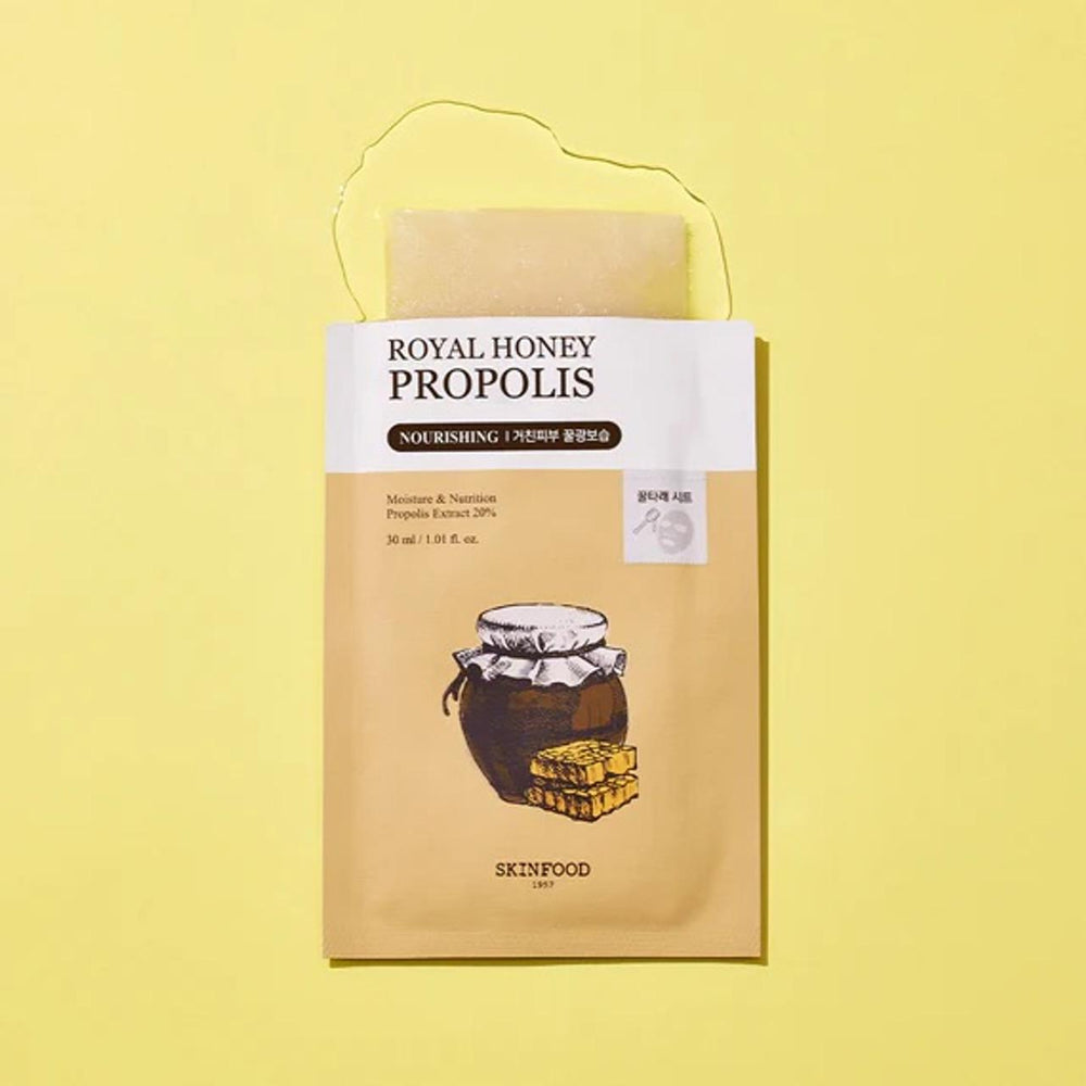 
                      
                        Skinfood Royal Honey Propolis Mask 韩国Skinfood皇家蜂蜜蜂胶滋养面膜 1pc
                      
                    