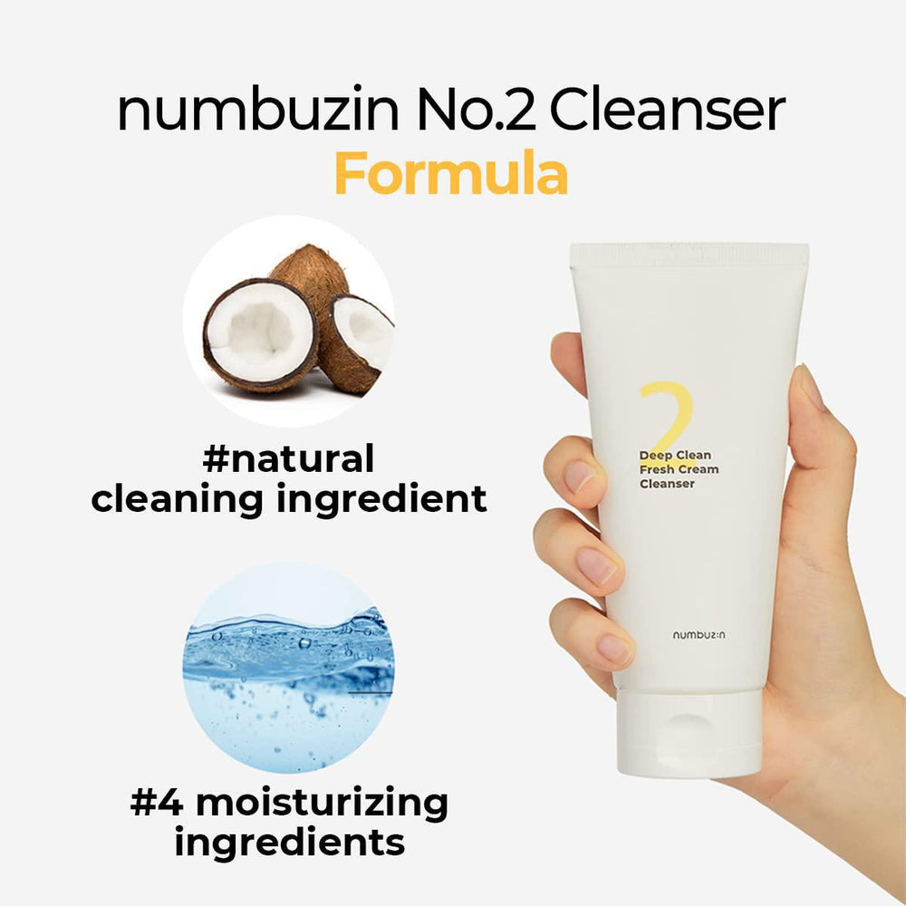 
                      
                        Numbuzin No.2 Deep Clean Fresh Cream Cleanser 韩国Numbuzin数字2号深层清洁洗面奶 120mL
                      
                    