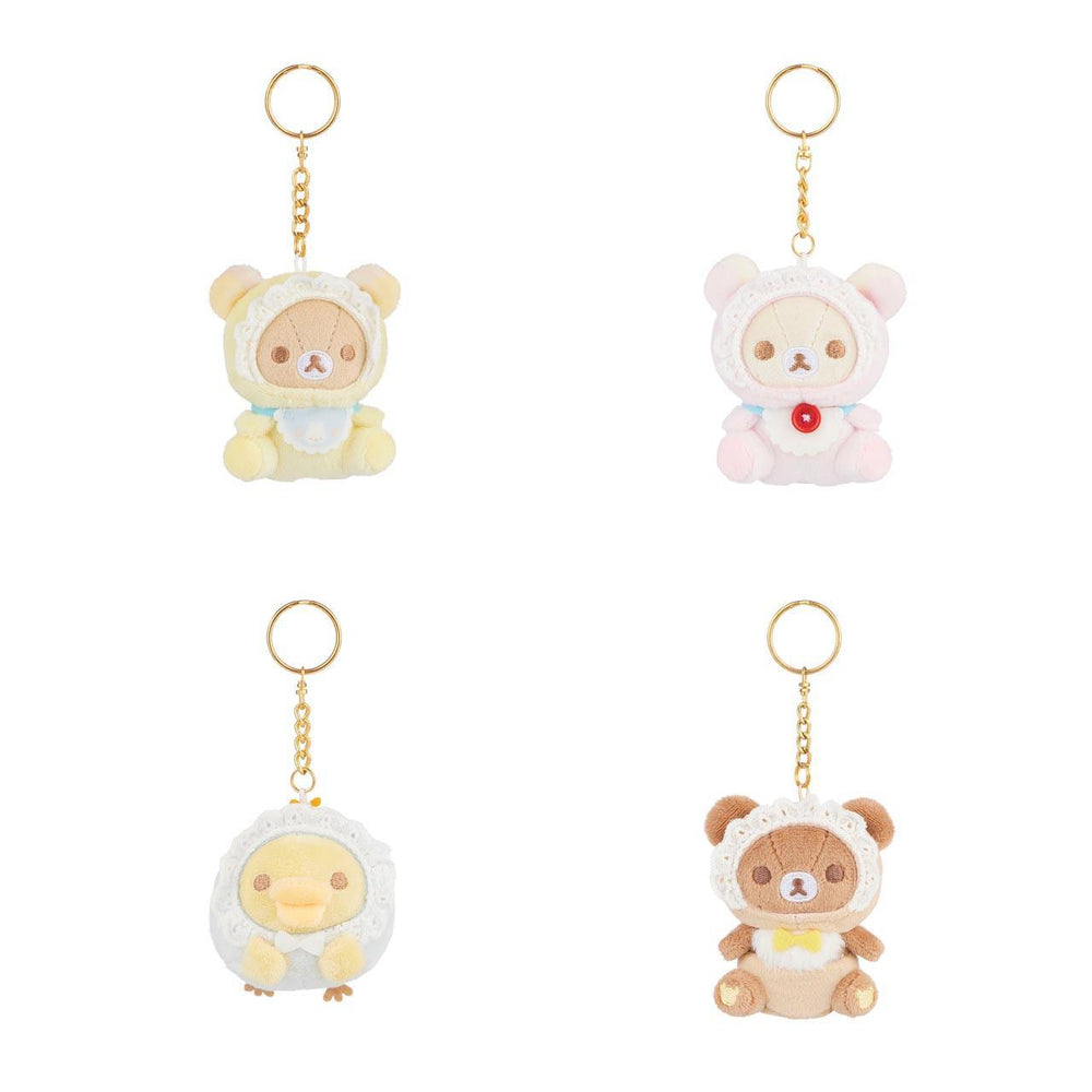 San-X Rilakkuma Original Baby Bonnet Series Keychain  轻松熊原创婴儿帽系列钥匙扣