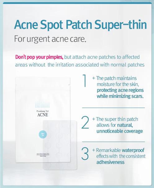 
                      
                        Pyunkang Yul Acne Spot Patch Super Thin 扁康率超薄祛痘贴 15pc
                      
                    