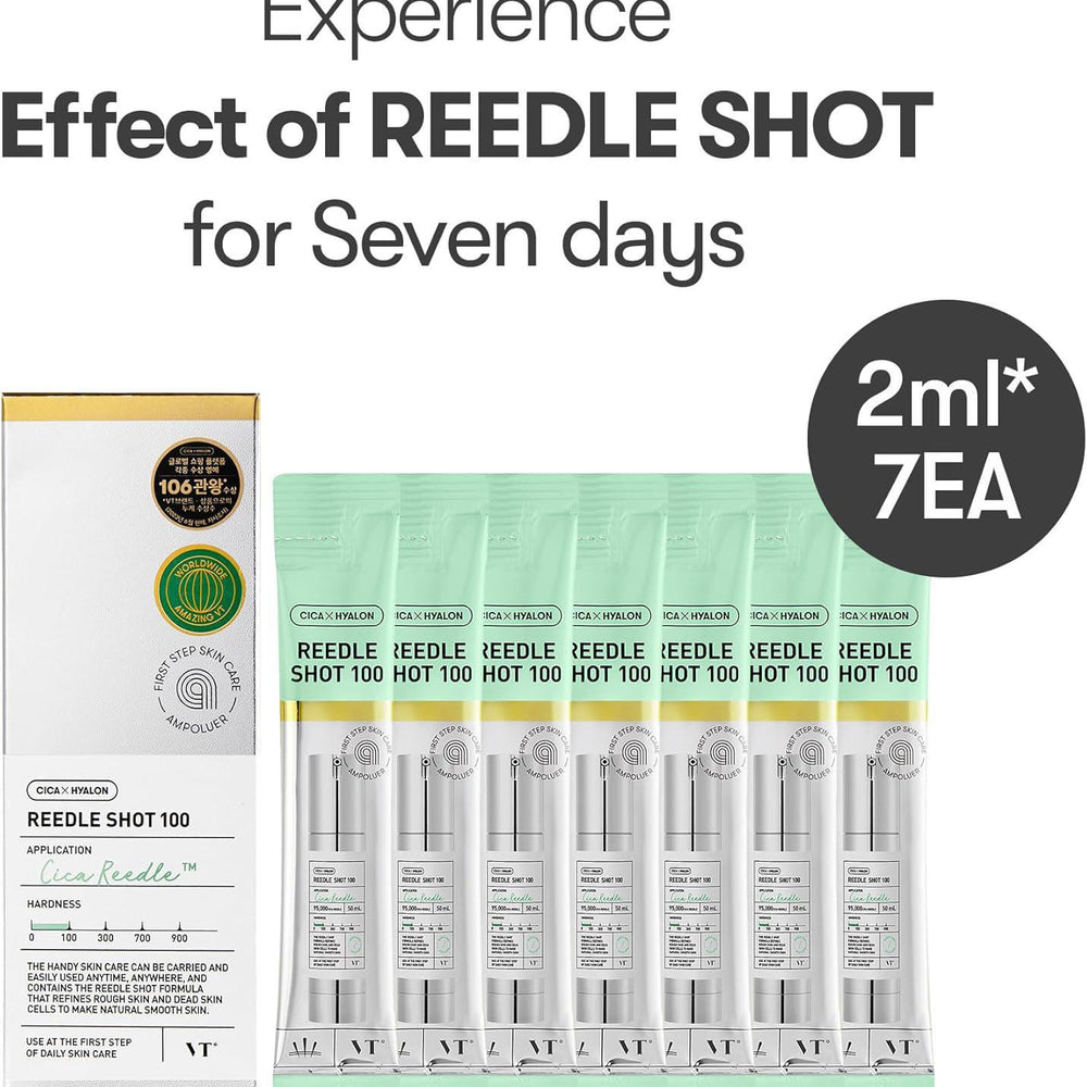 
                      
                        VT COSMETICS Reedle Shot 100 Ampouler 薇缔微晶胶原蛋白精华100安瓿瓶 2mL*7ea
                      
                    