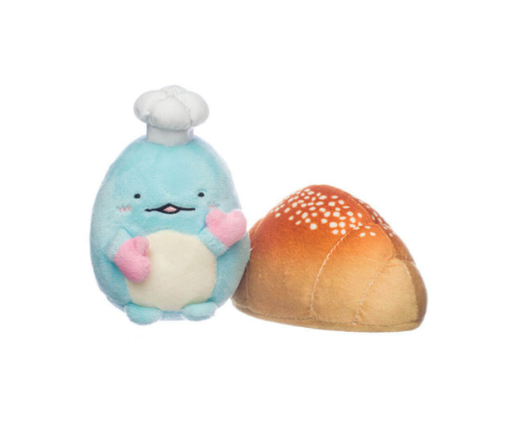 San-X Sumikko Gurashi Original Tokage with a Bread Plush 角落生物藤影与面包毛绒玩具