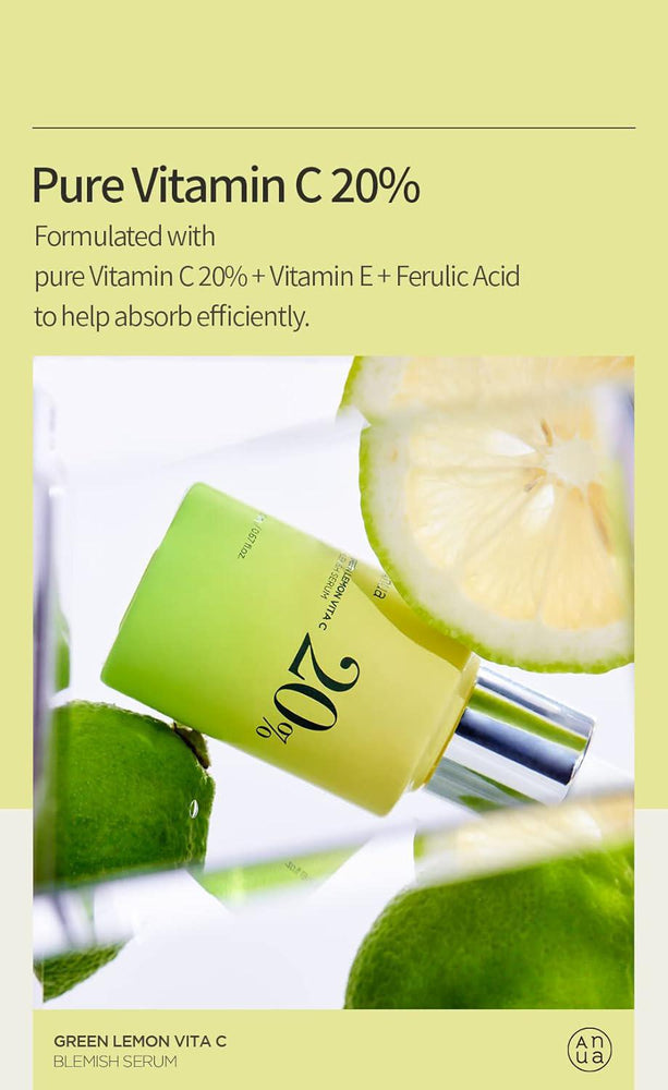 
                      
                        ANUA Green Lemon Vitamin C Blemish Serum 韩国ANUA青柠檬维生素C祛痘精华 20mL
                      
                    