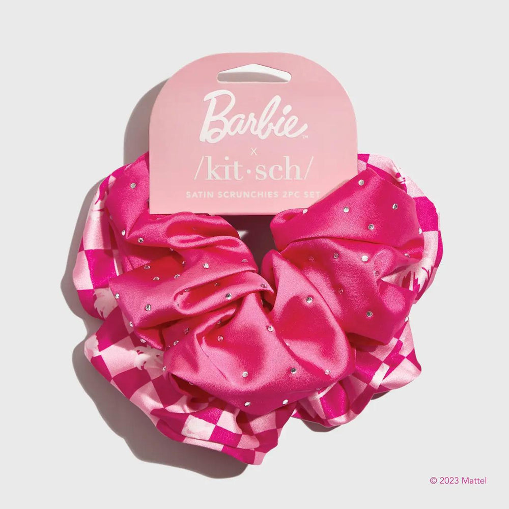 Kitsch x Barbie Satin Brunch Scrunchies 缎面发带套装 2件套